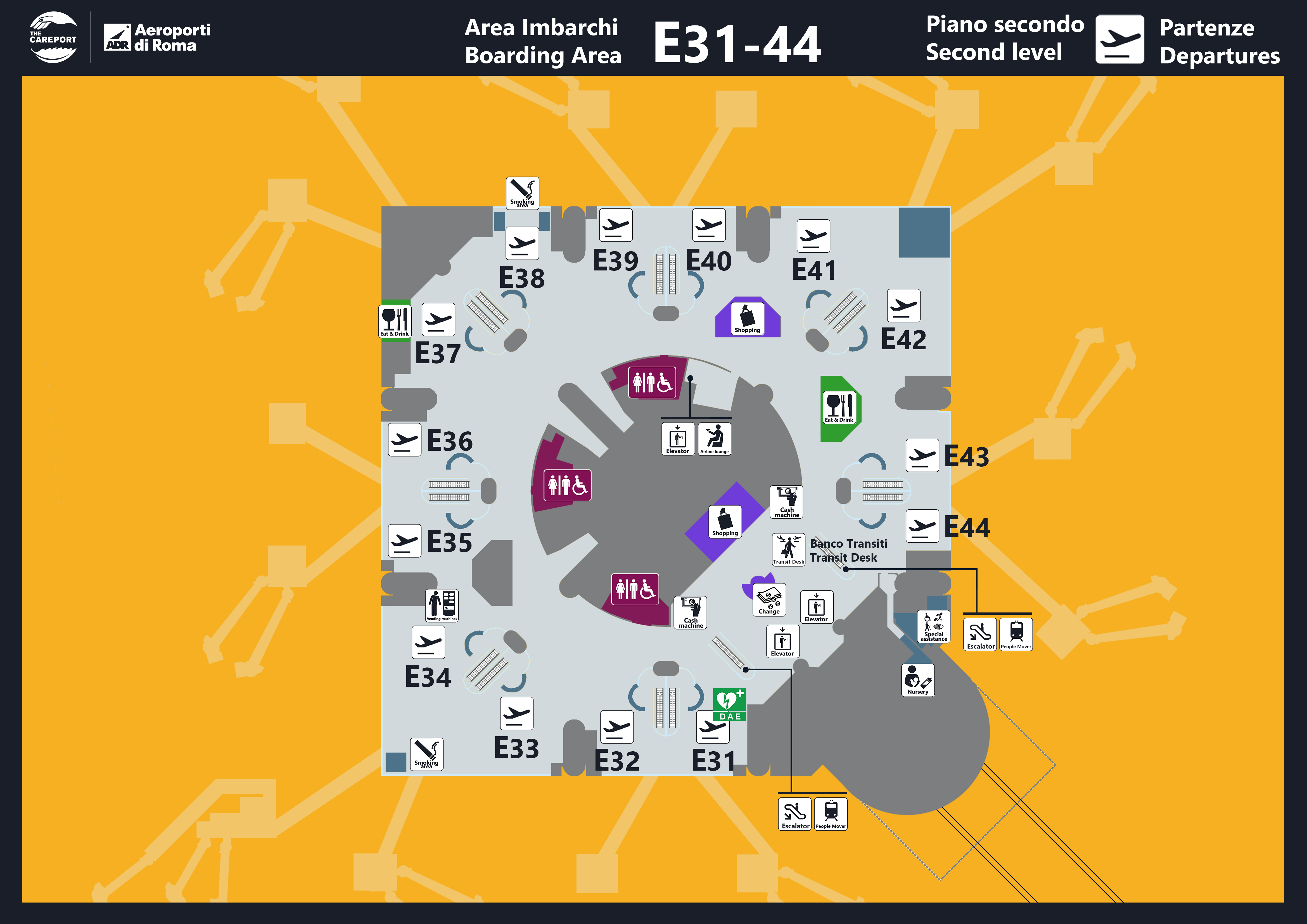 Airport map - AEROPORTI DI ROMA - Aeroporti di Roma